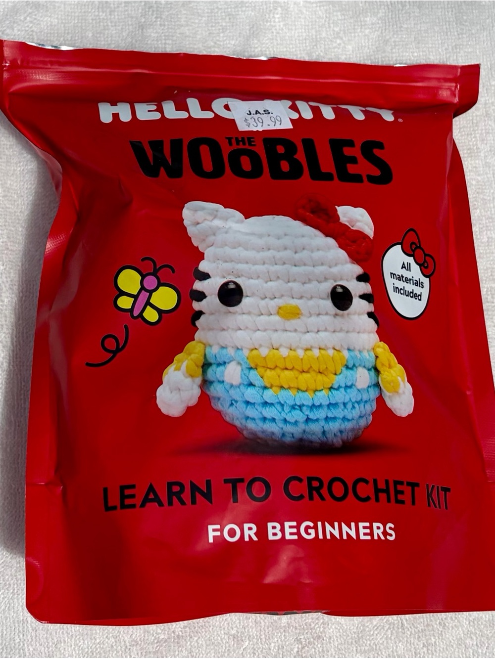 Hello Kitty Crochet Kit - cute cute cute!  I opened it, and chickened out!
